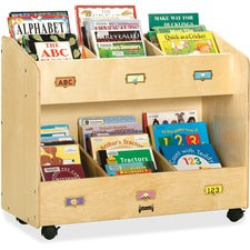 Jonti-Craft Mobile Section Book Storage Organizer 6 Compartment(s) - 29.50" Height x 36" Width x 16" Depth - Durable - Baltic - Acrylic - 1 Each