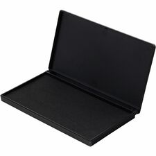 Charles Leonard Stamp Pad 6.3" Width x 3.3" Length - Felt Pad - Black Ink - Black - 1 Each