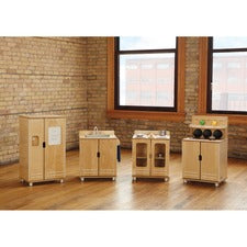 Jonti-Craft - TrueModern 4-Piece Play Kitchen Set 1 Each - Baltic - Anodized Aluminum