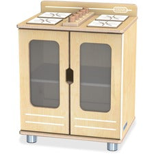 Jonti-Craft - TrueModern Play Kitchen Stove 1 Each - Baltic - Anodized Aluminum