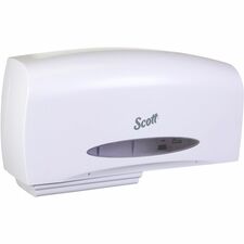 Scott Essential Coreless Jumbo Roll Toilet Paper Dispenser Coreless Dispenser - 2 x Roll - 10.9" Height x 20.1" Width x 5.9" Depth - Plastic - Black - Durable - 1 / Carton