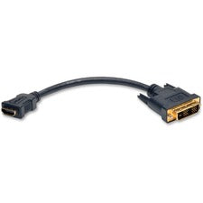 Tripp Lite series Tripp Lite HDMI to DVI Adapter Cable 8" DVI-D/HDMI Video Cable for Video Device - First End: 1 x DVI-D (Single-Link) Digital Video - Male - Second End: 1 x HDMI Digital Audio/Video - Female - Supports up to 1920 x 1200 - Shielding - Gold