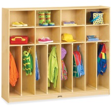 Jonti-Craft Rainbow Accents Large Neat-n-Trim Locker 8 Compartment(s) - 50.50" Height x 60" Width x 15" Depth - Durable, Hanging Hook, Rounded Corner - Baltic - Acrylic - 1 Each