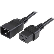 StarTech.com 3 ft Heavy Duty 14 AWG Computer Power Cord - C19 to C20 For PDU, Server - 250 V AC / 15 A - Black - 3 ft Cord Length - IEC 60320 C20 / IEC 60320 C19 - 1 Each