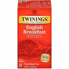 Twinings of London English Breakfast Black Tea Bag Black Tea - 25 Cup - 25 / Box