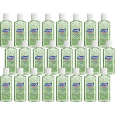 PURELL&reg; Hand Sanitizer Gel Floral Scent - 4 fl oz - Squeeze Bottle Dispenser - Kill Germs - Hand - Moisturizing - Green - Non-sticky, Residue-free, Moisturizing - 24 / Carton