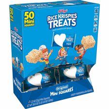 Rice Krispies Treats Mini Squares Individually Wrapped - Original - 1 Serving Pack - 50 / Box