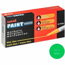 uniball&#8482; uni-Paint PX-21 Oil-Based Marker Fine Marker Point - Green Ink - Oil Based - 1 Dozen