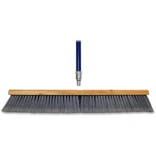 Genuine Joe Floor Sweep 24" Handle Width x 60" Handle Length - Metal Handle - Gray - 1 Each