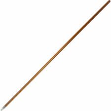 Genuine Joe Wood Handle with Threaded Metal Tip Natural - Metal, Wood - 1 Each