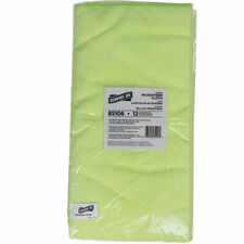 Genuine Joe General-purpose Microfiber Cloth For General Purpose - Cloth - 16" Length x 16" Width - Durable - Yellow - 12 / Bag