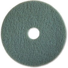 Genuine Joe High-speed Floor Pad 20" Diameter x 1" Thickness - Polishing, Floor - 1000 rpm to 3000 rpm Speed Supported - Flexible, Resilient, Soft, Dirt Remover - Fiber - Aqua - 5 / Carton
