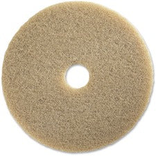 Genuine Joe 20" Ultra High-speed Floor Pad 20" Diameter x 1" Thickness - Floor - 1000 rpm to 3000 rpm Speed Supported - Flexible, Resilient, Soft, Dirt Remover - Rubber, Fiber - Champagne - 5 / Carton