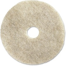 Genuine Joe 20" Natural Light Floor Pad 20" Diameter x 1" Thickness - Buffing, Floor - 1500 rpm to 3000 rpm Speed Supported - Flexible, Resilient, Soft, Non-abrasive, Dirt Remover - Fiber, Resin - Natural - 5 / Carton
