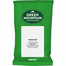 Green Mountain Coffee Roasters&reg; Ground Hazelnut Light Roast Coffee Regular - Light/Mild - 2.2 oz Per Packet - 50 Packet - Ground - 50 / Carton