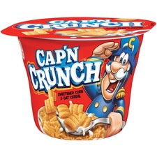 Quaker Oats Cap'N Crunch Corn/Oat Cereal Bowl Corn, Oat - 1.51 oz Bowl - 12 / Carton
