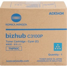 Konica Minolta TNP50C Original Laser Toner Cartridge - Cyan - 1 Each 6000 Pages