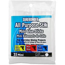 SureBonder All Purpose Mini Glue Sticks Clear - 25 / Pack