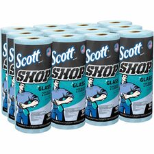 Scott Glass Cleaning Shop Towels 90 Sheets/Roll - Blue - 12 / Carton