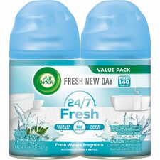Air Wick Freshmatic Air Freshener Spray Refill Aerosol - 5.90 oz - Fresh Waters - 60 Day - Odor Neutralizer - 2 / Pack