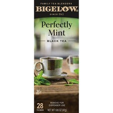 Bigelow&reg; Perfectly Mint Herbal Tea Bag Herbal Tea - 8 oz - 28 / Box