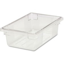Rubbermaid Commercial 3.5-Gallon Food/Tote Box External Dimensions: 18" Length x 12" Width x 6" Height - 3.50 gal - Snap Lock Closure - Stackable - Polycarbonate - Clear - For Food Storage - 1 Each