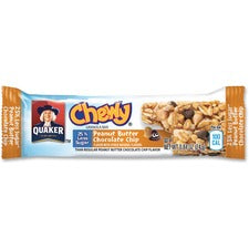 Quaker Oats Peanut Butter Choco Chip Granola Bars Individually Wrapped - Peanut Butter, Chocolate Chip - 6.70 oz - 8/Box - 12 / Carton