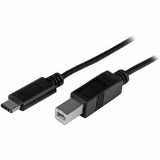 StarTech.com 1m (3ft) USB-C to USB-B Cable - M/M - USB 2.0 - USB Type-C to USB Type-B Cable 3.28 ft USB-C/USB-B Data Transfer Cable for Printer, Notebook, Desktop Computer - First End: 1 x 4-pin USB 2.0 Type B - Male - Second End: 1 x 24-pin USB 2.0 Type