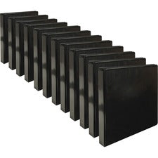 Business Source Round-ring View Binder 1" Binder Capacity - Letter - 8 1/2" x 11" Sheet Size - 225 Sheet Capacity - Fastener(s): Round Ring - Pocket(s): 2, Internal - Chipboard, Polypropylene - Black - Non-glare, Sturdy, Exposed Rivet, Durable, Clear Over