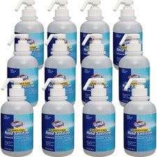 Clorox Commercial Solutions Hand Sanitizer 16.91 fl oz - Pump Bottle Dispenser - Kill Germs - Hand - Moisturizing - Clear - Non-sticky, Non-greasy - 12 / Carton