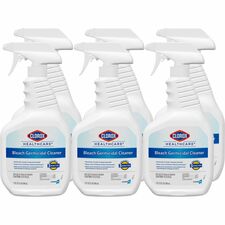 Clorox Healthcare Bleach Germicidal Cleaner Spray For Multipurpose - Ready-To-Use - 32 fl oz (1 quart) - Recommended For: Germs Remover, Virus Remover - White, Clear Bottle - 6 / Carton