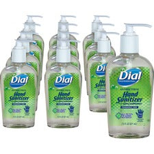 Dial Hand Sanitizer 7.50 fl oz - Pump Bottle Dispenser - Kill Germs, Bacteria Remover, Mold Remover, Yeast Remover - Hand - Moisturizing - Clear - Fragrance-free, Dye-free - 12 / Carton