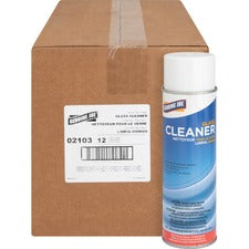 Genuine Joe Glass Cleaner Aerosol For Multi Surface - Ready-To-Use - 19 oz (1.19 lb) - Recommended For: Grease Remover, Grime Remover, Smoke Film Remover, Soil Remover - Non-streaking - White - 12 / Carton