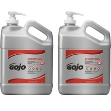 Gojo&reg; Cherry Gel Pumice Hand Cleaner Cherry Scent - 1 gal - Pump Bottle Dispenser - Dirt Remover, Oil Remover, Grease Remover, Paint Remover, Tar Remover - Hand, Skin - Heavy Duty, pH Balanced, Pleasant Scent - 2 / Carton
