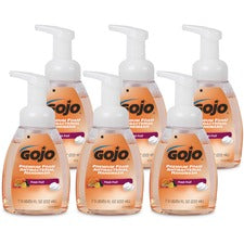 Gojo&reg; Premium Foam Antibacterial Handwash Fresh Fruit Scent - 7.50 fl oz - Pump Bottle Dispenser - Kill Germs - Hand - Antibacterial - Translucent Apricot - Rich Lather - 6 / Carton