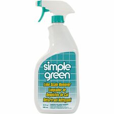Simple Green Lime Scale Remover Spray For Multi Surface - Spray - 32 fl oz (1 quart) - Wintergreen Scent - Non-abrasive, Non-flammable, Bleach-free, Ammonia-free, Phosphorous-free - White - 12 / Carton