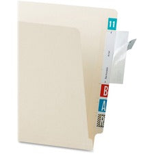 Tabbies Self-adhesive File Folder Label Protectors For 3 1/2" x 2" Sheet - Rectangular - Clear - 100/Pack - 5 / Box