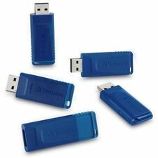 Microban 8GB USB Flash Drive - 5pk - Blue 8 GB - USB 2.0 Type A - Blue - 5 Year Warranty - 5 / Pack - TAA Compliant