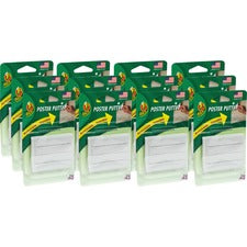 Duck Brand Poster Mounting Putty White - For Poster, Chart, Decoration - 4/Pack - 12 / Carton