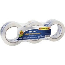 Duck HP260 Packaging Tape 60 yd Length x 1.88" Width x 3.1 mil Thickness - Clear - Temperature Resistant, Tear Resistant, Breakage Resistance - For Shipping, Storing, Moving, Sealing, Packing - 3 / Pack