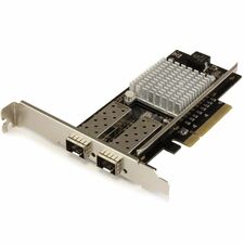 StarTech.com 2-Port 10G Fiber Network Card with Open SFP+ - PCIe, Intel Chip PCI Express x4 - 20 Gbit/s Data Transfer Rate - Intel 82599 - 2 Port(s) - Optical Fiber - 10GBase-X - SFP+ - Plug-in Card - Black