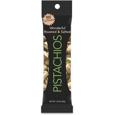 Wonderful Roasted & Salted Pistachios Cholesterol-free - Pistachio - 1.25 oz - 12 / Box