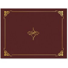 Geographics Letter Recycled Certificate Holder 8 1/2" x 11" - Cordova, Gold - Damage Resistant, Die-cut, Sturdy - 30% Recycled - 5 / Pack