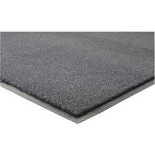 Genuine Joe Silver Series Indoor Entry Mat Building, Carpet, Hard Floor - 10 ft Length x 36" Width - Plush - Charcoal - 1 Each