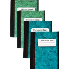 Sparco Composition Books 80 Sheets - 4.25" Height x 3.3" Width - Multi-colored Cover - Sturdy Cover, Durable - 4 / Pack