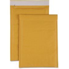 Sparco Size 00 Bubble Cushioned Mailers Bubble - #00 - 5" Width x 10" Length - Self-sealing - Kraft - Kraft - 250 / Carton