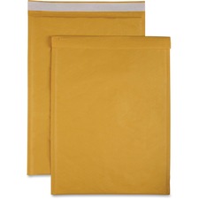 Sparco Size 6 Bubble Cushioned Mailers Bubble - #6 - 12 1/2" Width x 19" Length - Self-sealing - Kraft - Kraft - 50 / Carton