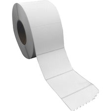 Sparco Direct Thermal Labels 4" Width x 3" Length - Rectangle - Direct Thermal - White - Perforated, Self-adhesive - 1900 / Roll - 7600 Total Label(s) - 4 / Carton