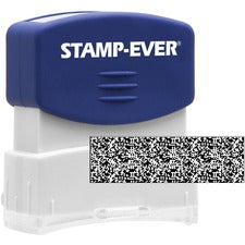 Stamp-Ever Pre-inked Security Block Stamp 1.69" Impression Width x 0.56" Impression Length - 50000 Impression(s) - Blue - 1 Each