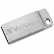 Verbatim 32GB Metal Executive USB Flash Drive - Silver 32 GB - USB 2.0 - Silver - Lifetime Warranty - 1 Each - TAA Compliant